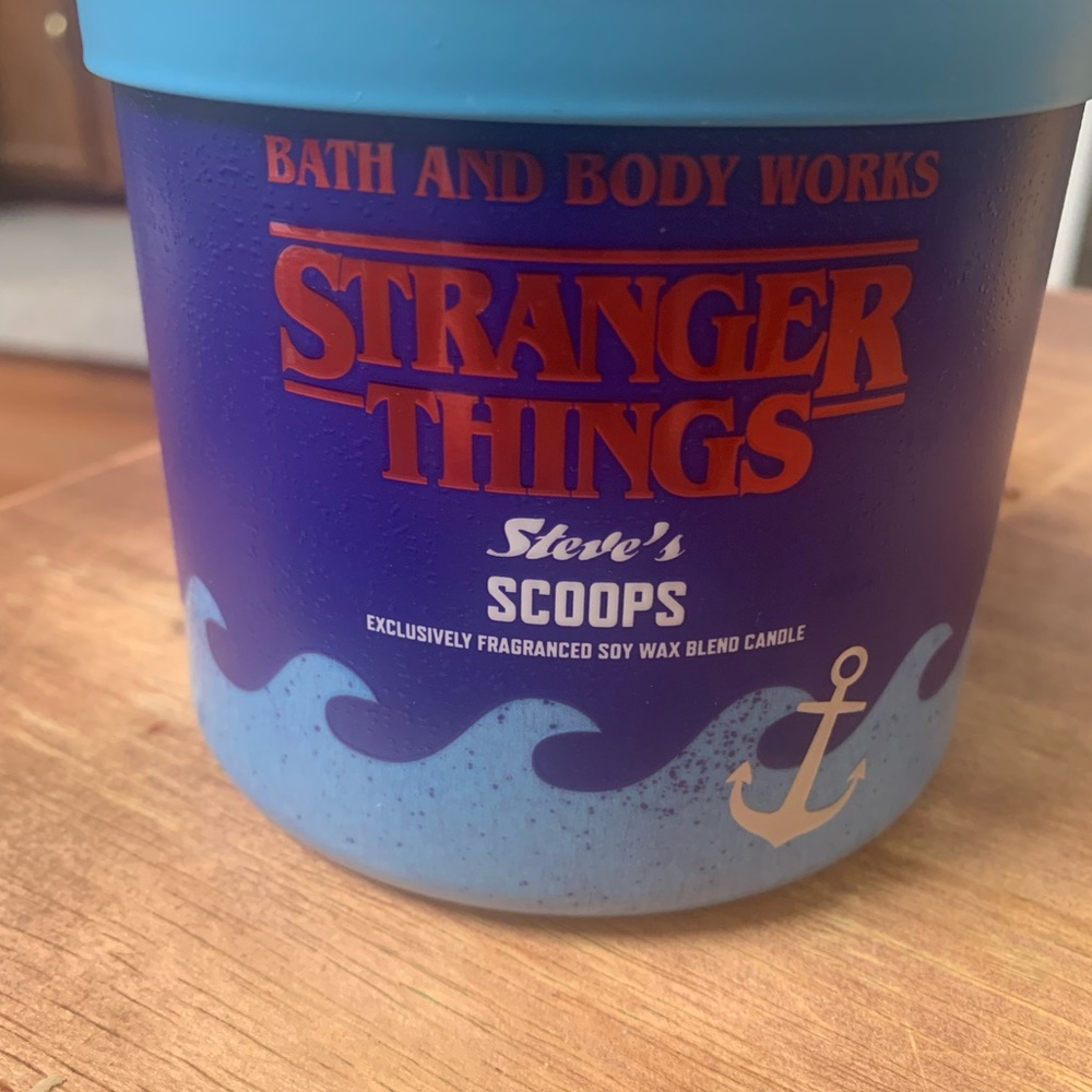 Bath & Body Works Stranger Things Steve’s Scoops 3 wick candle.